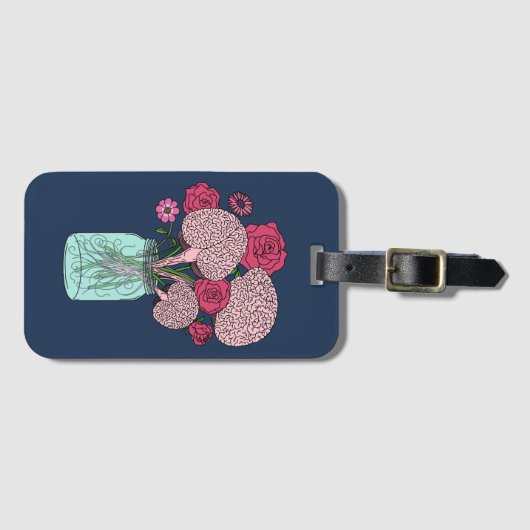 Brain Flower Bouquet Bagagelabel (Voorkant (horizontaal))