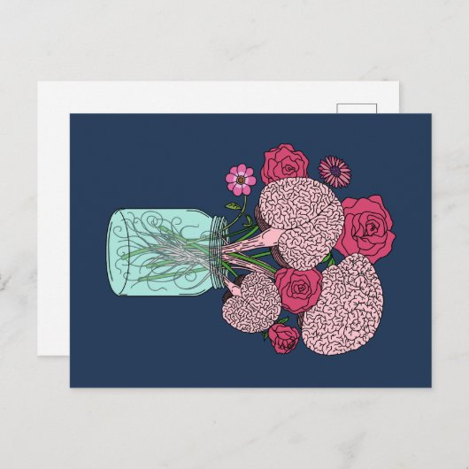 Brain Flower Bouquet Briefkaart (Voorkant / Achterkant)