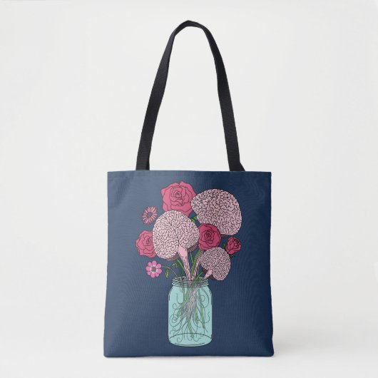 Brain Flower Bouquet Tote Bag (Voorkant)