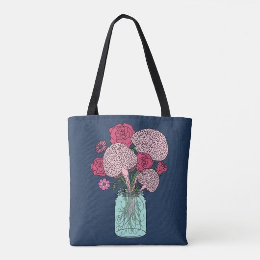 Brain Flower Bouquet Tote Bag (Achterkant)