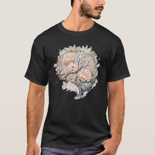 Brain Flower Neuro Science Floral Neuroloog Ment T-shirt