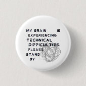 Brain Fog Button Fibromyalgia Pin Badge (Voorkant)