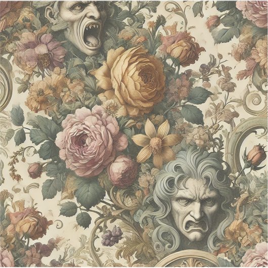 Brain Fog – Gothic Floral  Sticker (Voorkant)