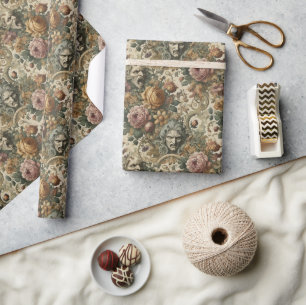 Brain Fog – Gotische Bloemen Cadeaupapier