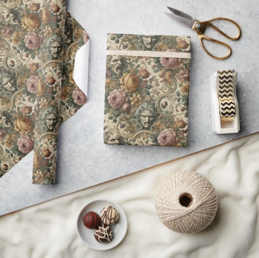 Brain Fog – Gotische Bloemen Cadeaupapier (Crafts)
