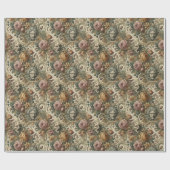 Brain Fog – Gotische Bloemen Cadeaupapier (Vlak)