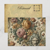 Brain Fog – Gotische Bloemen Feestdagenkaart (Voorkant / Achterkant)