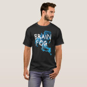 Brain Fog met artistieke blauwe wolk van de damp T-shirt (Voorkant volledig)
