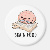 Brain Food Grappige Anatomie Pun Magneet (Voorkant)