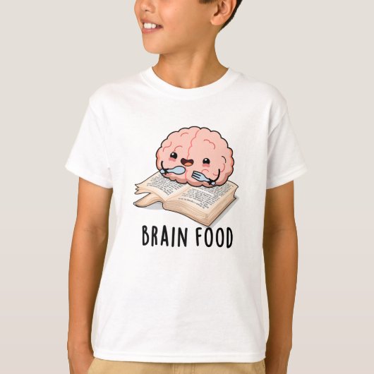 Brain Food Grappige Anatomie Pun T-shirt (Voorkant)