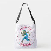 Brain Food Specialist zombie hersenen Crossbody Tas (Achterkant)