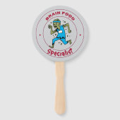 Brain Food Specialist zombie hersenen Handwaaier (Achterkant)