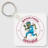 Brain Food Specialist zombie hersenen Sleutelhanger (Voorkant)