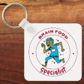 Brain Food Specialist zombie hersenen Sleutelhanger (Voorkant)
