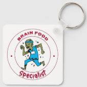 Brain Food Specialist zombie hersenen Sleutelhanger (Achterkant)