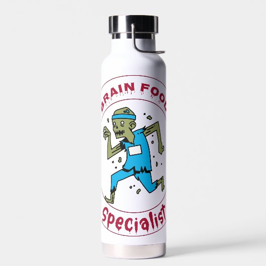 Brain Food Specialist zombie hersenen Waterfles (Links)