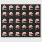 Brain Freeze Funny Biology Anatomy Pun Dark BG Cadeaupapier (Vlak)