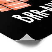 Brain Freeze Funny Biology Anatomy Pun Dark BG Poster (Hoek)