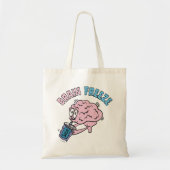 Brain Freeze Funny Cartoon Tote Bag (Voorkant)
