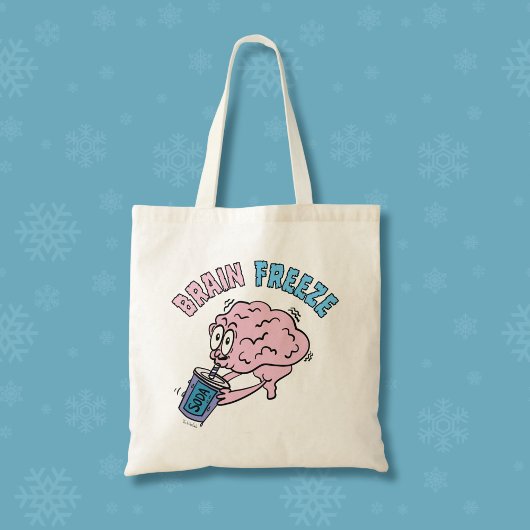 Brain Freeze Funny Cartoon Tote Bag