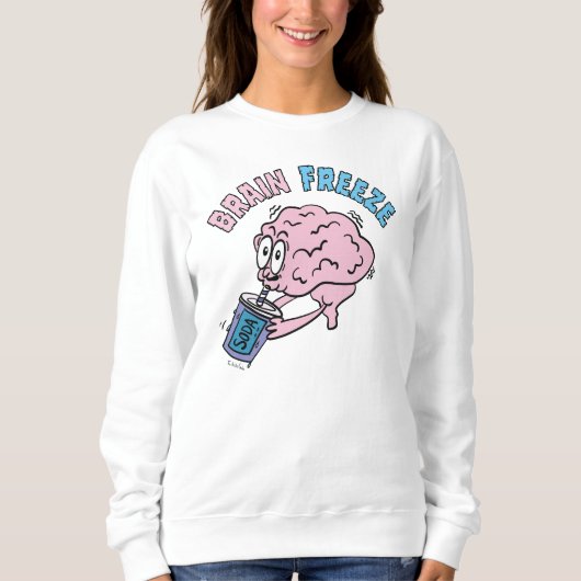 Brain Freeze Funny Cartoon Trui (Voorkant)