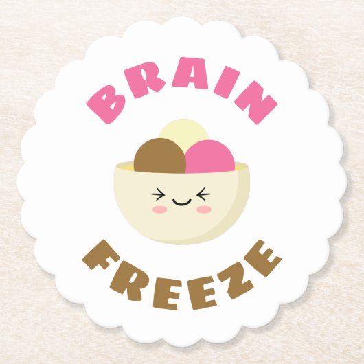 Brain Freeze Kartonnen Onderzetters (Voorkant)