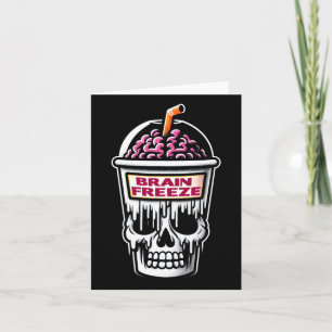 Brain Freeze Schedel Spooky Halloween Drink Ontwer Kaart
