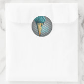 Brain Freeze-Sticker Ronde Sticker (Tas)