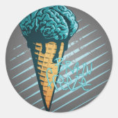 Brain Freeze-Sticker Ronde Sticker (Voorkant)