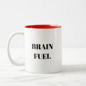 "Brain Fuel" Funny Coffee Mok (Links)