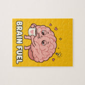 Brain Fuel: Morning Coffee Motivation Cartoon Legpuzzel (Horizontaal)