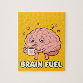 Brain Fuel: Morning Coffee Motivation Cartoon Legpuzzel
