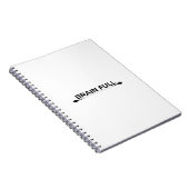 Brain Full Minimalist Typographic Spiral Notebook Notitieboek (Rechterzijde)