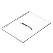 Brain Full Minimalist Typographic Spiral Notebook Notitieboek (Linkerzijde)