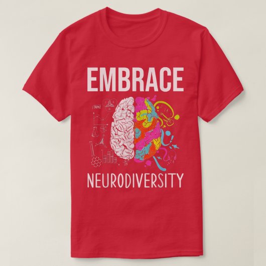 Brain Funny ADHD Autistic P. T-shirt (Design voorkant)