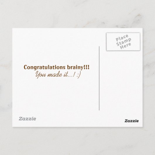 Brain Gears Briefkaart (Achterkant)