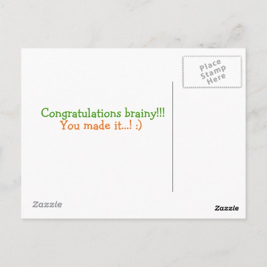 Brain Gears Briefkaart (Achterkant)