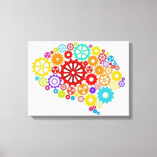 Brain Gears Canvas Print (Voorkant)