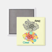 Brain Gears Dirty Clean Magnet (Voorkant / Achterkant)