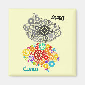 Brain Gears Dirty Clean Magnet (Voorkant)