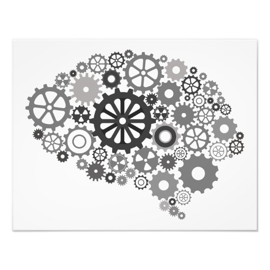Brain Gears Foto afdrukken (Voorkant)