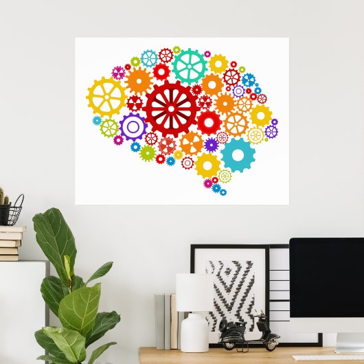 Brain Gears Poster (Thuiskantoor)