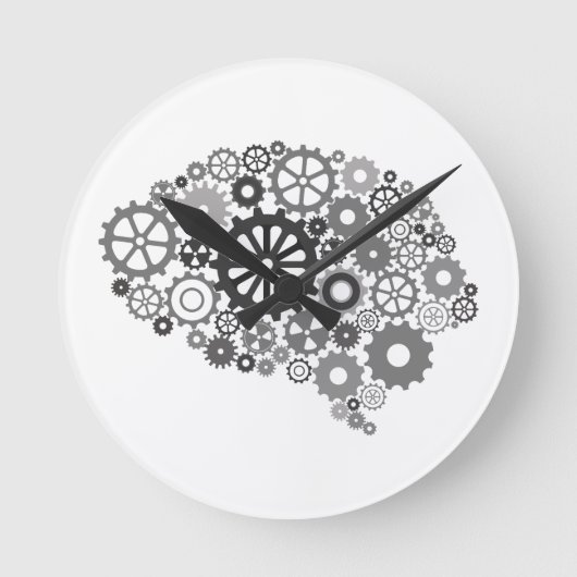 Brain Gears Wall Clock Ronde Klok (Voorkant)
