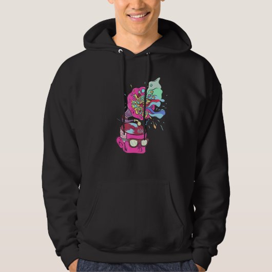 Brain Gramophone Mental Illness Depressie Hoodie (Voorkant)