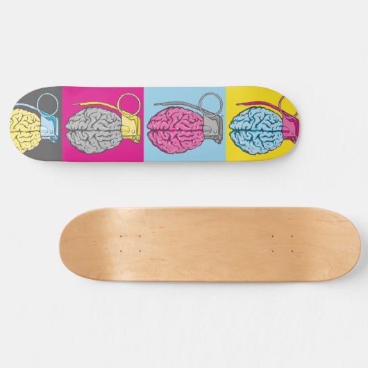 Brain Grenade Pop Art Persoonlijk Skateboard (Horizontaal)