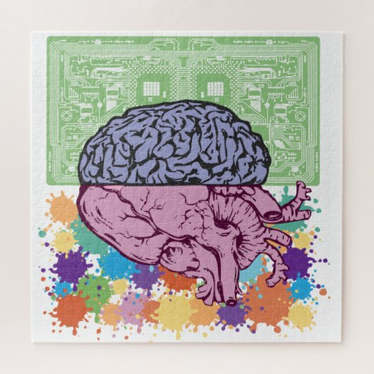 Brain hart balans emotie legpuzzel (Horizontaal)