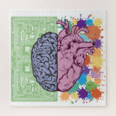 Brain hart balans emotie legpuzzel (Verticaal)