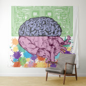 Brain hart balans emotie wandkleed (In Situ (horizontaal))