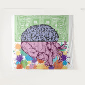 Brain hart balans emotie wandkleed (Voorkant (horizontaal))
