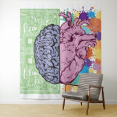 Brain hart balans emotie wandkleed (In situ)